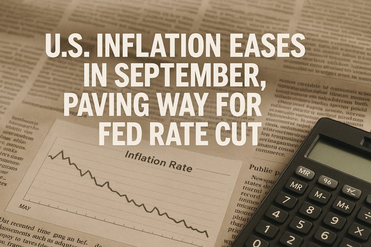 TodayInUS_World's tweet image. U.S. Inflation Eases in September, Paving Way for Fed Rate Cut
todayinusandworld.com/us-inflation-s…

#CPIReport #InflationUpdate #CoreCPI #USInflation #FederalReserve #RateCut #EconomicData #BLS #ConsumerPrices #MarketReaction #TreasuryYields