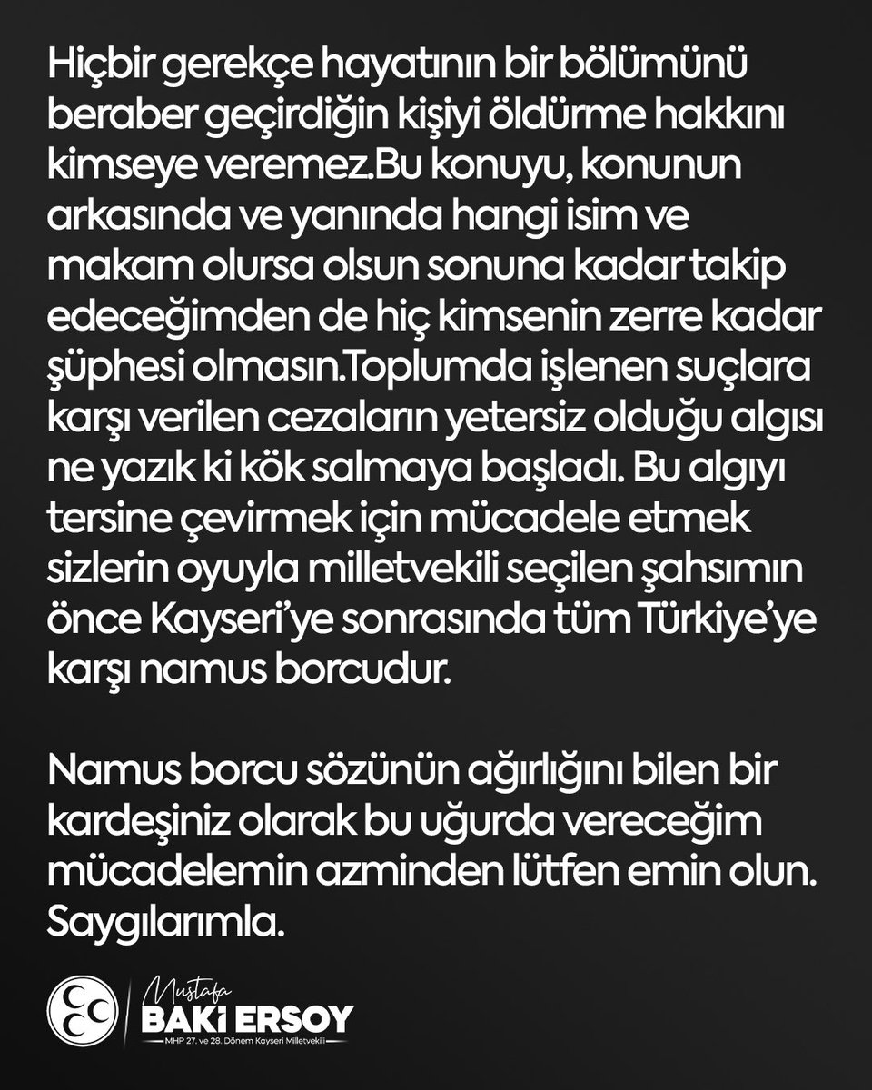 Kıymetli dostlarım,
Sayın Cumhurbaşkanımızla beraber üç körfez ülkesine yapılan ziyareti kapsayan heyette ben de vardım. Ülkemize gösterilen saygıyı ve sevgiyi o topraklarda gözlemleyebilmenin mutluluğunu yaşarken kendi memleketimizde yani Kayseri’de meydana gelen insanlık dışı