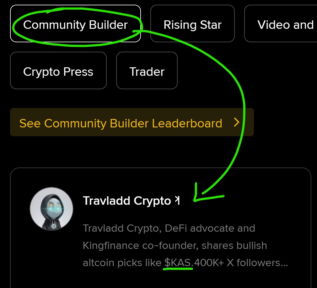 ScapeSquad's tweet image. 🚨 $KAS BINANCE UPDATE
Yonatan Sompolinsky and Michael Sutton are both first place in their category!! 🥇🥇 @OfficialTravlad was also nominated under Community Builder! Let's show him our support.
Don't forget your daily votes.
We need to keep the lead!
Yonatan Sompolinsky:…
