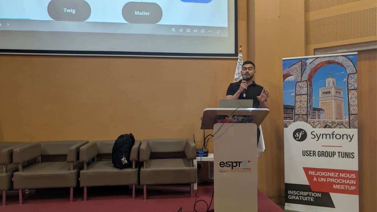 SymfonyTunisia's tweet image. Quel succès pour ce meetup spécial ! 🎉
Un immense merci à nos speakers inspirants, nos sponsors généreux, et à vous, tous les participants !
Et bien sûr : JOYEUX 20 ANS Symfony ! 🎂 Merci à @fabpot, aux contributeurs et à l'incroyable communauté  !
#Symfony20ans #SymfonyTN