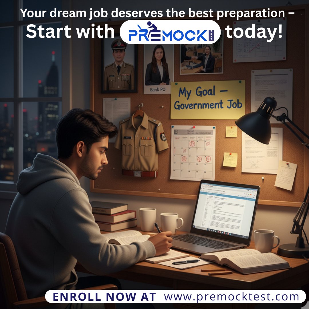 PremockT90018's tweet image. Your dream job deserves the best preparation – Start with PreMockTest today!
#Premocktest #LearnPracticeSucceed #OnlineMockTest #UnlimitedMockTests #GovtMockTest #SSCMockTest #BankingMockTest #RailwayMockTest #UPSCMockTest #StatePSCMockTest #TeachingMockTest #DefenceMockTest