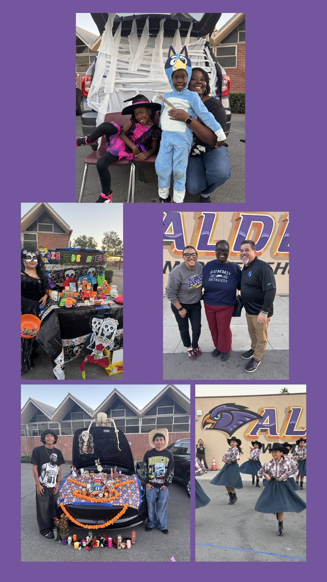Halloween family fun night at Alder Elementary -- Go Falcons! 💜