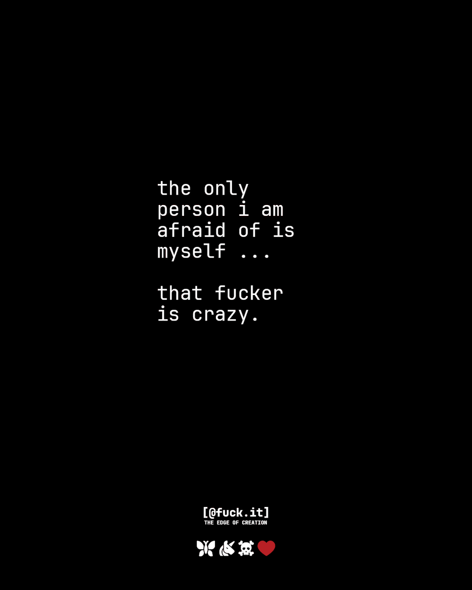 the only person who truly knows your limits... is the one who keeps breaking them.

follow <a href="/fuckitofc/">@fuck.it</a>  before your sane side deletes this.

EMAIL WITH ATTITUDE.
PURE. SECURE. EXCLUSIVE.
fuck.it

#fuckit #doitanyway #rebelmindset #unfuckwithable #boldmoves