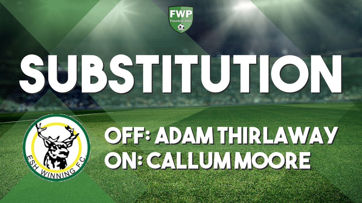 SUB: Callum Moore replaced Adam Thirlaway (58') fwp.co/LzMLfy