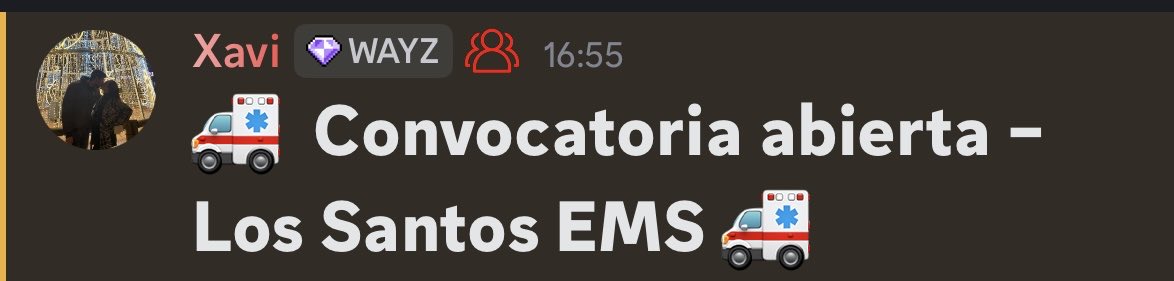 WayzrpOficial's tweet photo. POSTULACIONES A BOMBEROS Y EMS ABIERTAS. Os esperamos. https://t.co/4Np84dfbJz Discord de WayZ Oficial #WayZRP https://t.co/z4iXxlzGSl