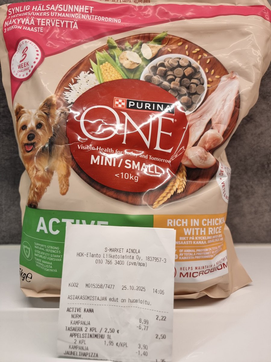 Lähikaupassa oli aika jäätävä koiranruokatarjous tänään. Yksi 1,5kg pussi oli jäljellä ja nappasin kyytiin. Kokonaistaloudellinen Sulo kiittää 🐕👍