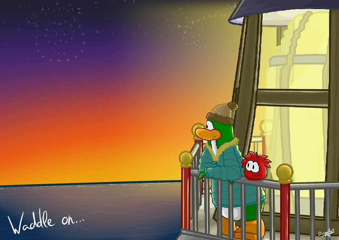 Club Penguin has turned 20 years old and the community is still going. I made this drawing the year CP closed down, and seeing it again still gives me the same happiness and awesome memories I made on that island. Happy anniversary, penguins. #ClubPenguin #ClubPenguin20