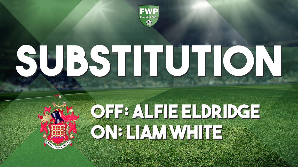 SOUL TOWER HAMLETS (@soulthfc) on Twitter photo SUB: Liam White replaced Alfie Eldridge (58') fwp.co/sbNREK SUB: Liam White replaced Alfie Eldridge (58') fwp.co/sbNREK