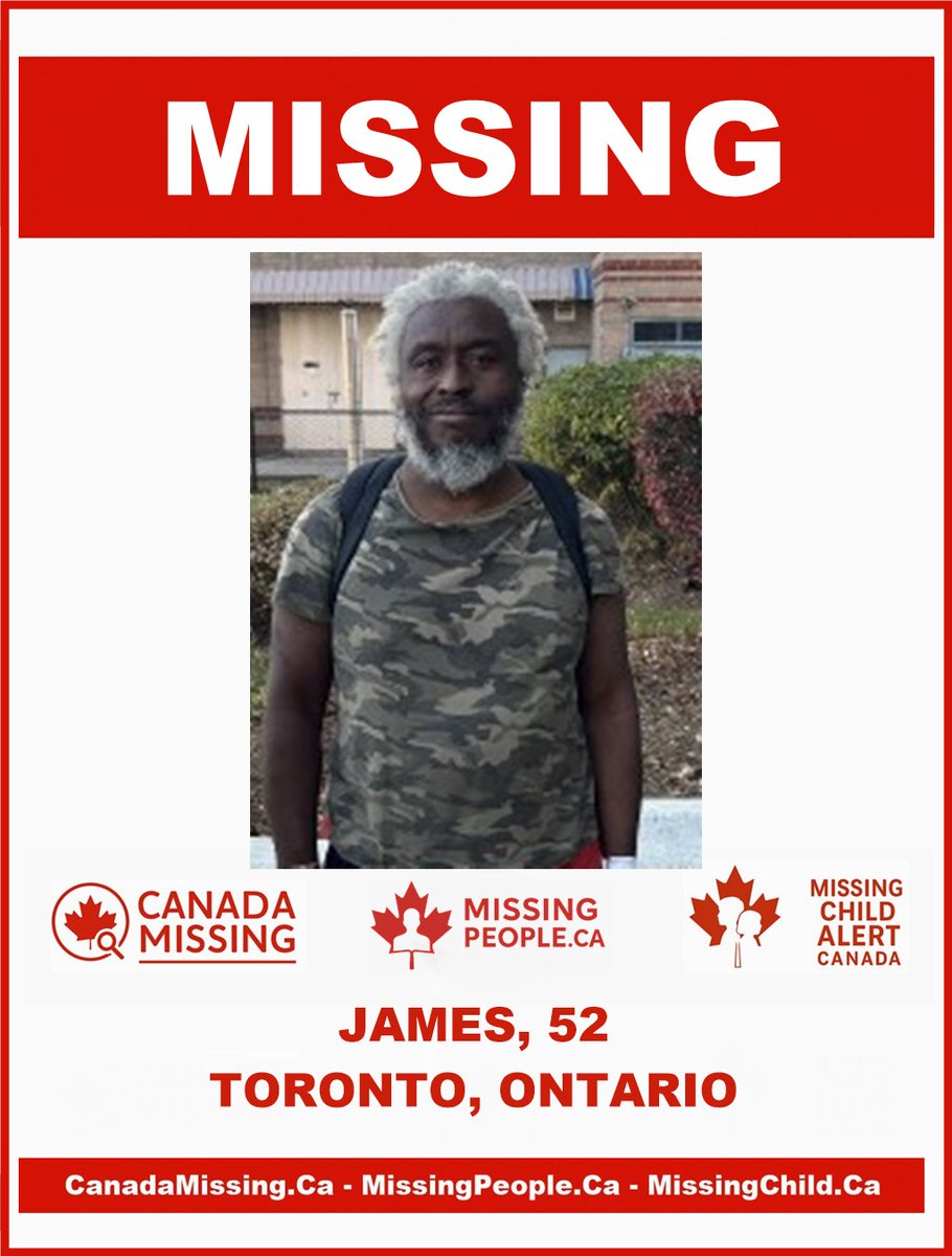 Missing_CA's tweet image. 🔗 Full story: missingpeople.ca/missing-person… 
🧭 MISSING PERSON IN TORONTO, ONTARIO – JAMES, 52 – LAST SEEN OCTOBER 23, 2025 
📍 #ON #Ontario #Toronto