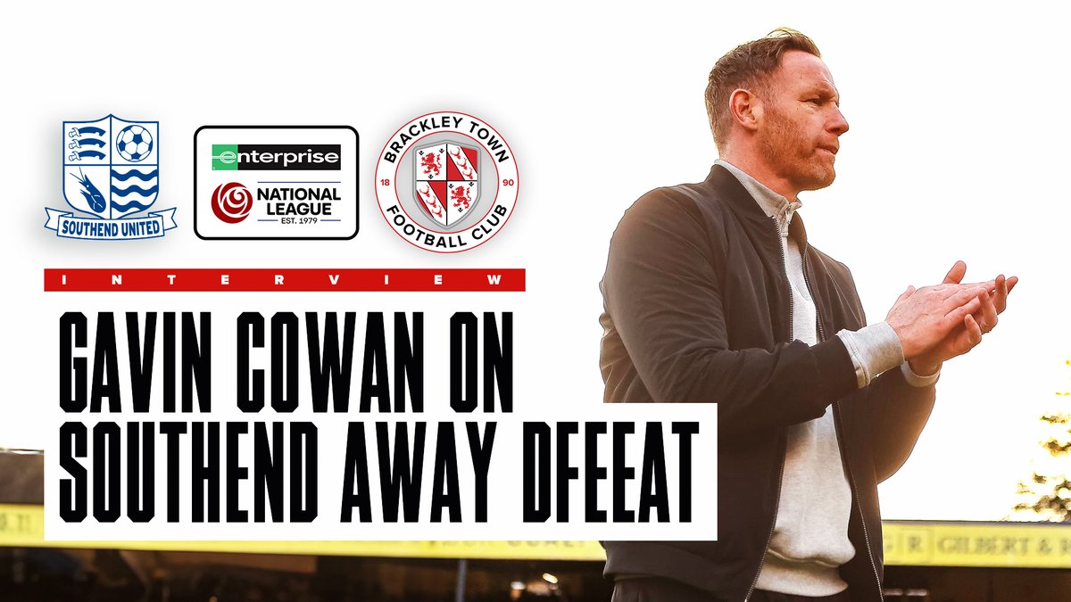 Interview: Brackley Town Manager Gavin Cowan discusses his side's 2-0 defeat at <a href="/SUFCRootsHall/">Southend United FC</a>

A tough result on Gavin Cowan's men who battled valiantly away, but were undone by two injury time goals.

#WeAreBrackley 🔴⚪️

youtu.be/dN86JAomAg8