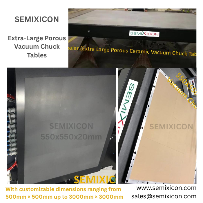 DiamondSemi's tweet photo. Panel-Level Packaging (PLP) & SEMIXICON’s Extra-Large Porous Ceramic Vacuum Chuck
Custom from 500mmX500mm up to 3000mmX3000mm
https://t.co/5PQIMoATMM
#PLP #Semiconductor #WaferHandling #PorousCeramicChuck #PanelLevelPackaging #WaferProcess #EngineeringInnovation #VacuumChuck https://t.co/h2Xsreiatu