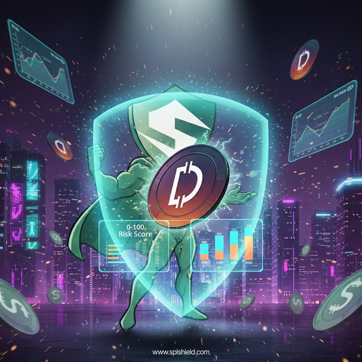 splshield's tweet image. When you use the SPL Shield, your due diligence process goes from &quot;Trust me, bro&quot; to &quot;The 0-100 Risk Score says you&apos;re a threat.&quot; 🛡️ TDL is the token that makes data the foundation of your investment.

#DueDiligence #CryptoTools #DataOverVibes #TDLToken #Blockchain #SolanaDeFi