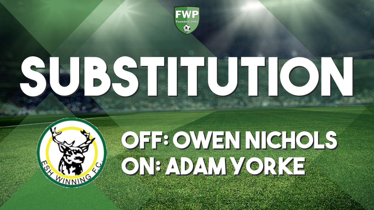 SUB: Adam Yorke replaced Owen Nichols (65') fwp.co/LzMLfy