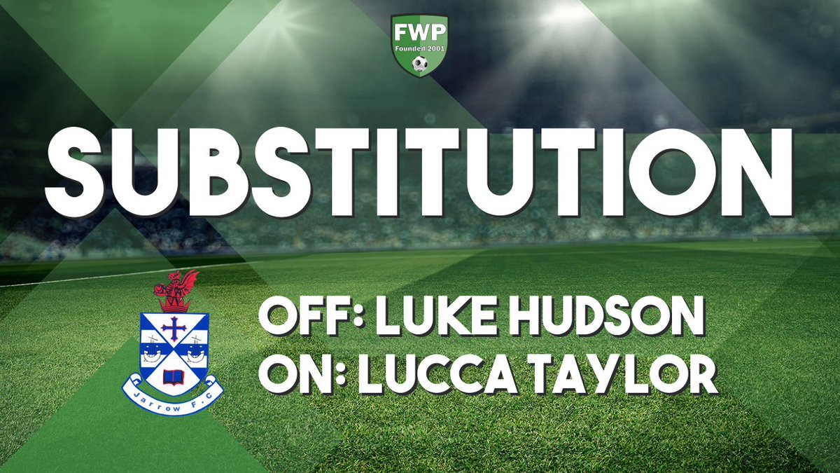 SUB: Lucca Taylor replaced Luke Hudson (65') fwp.co/LzMLfy