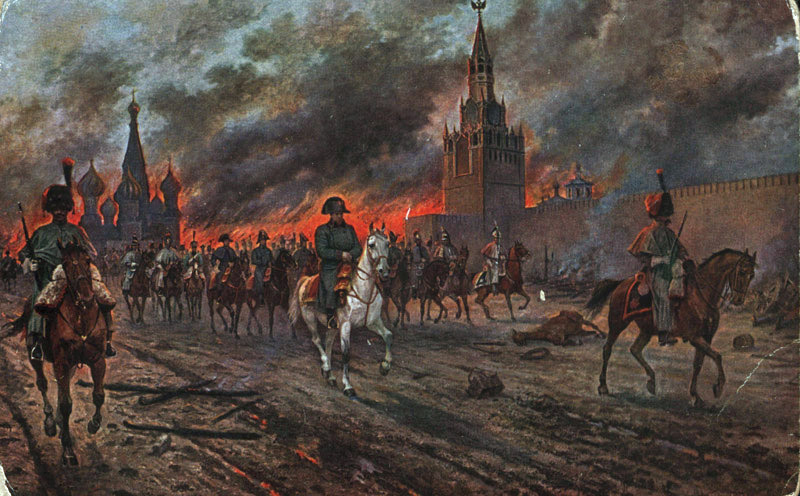 cartographer_s's tweet image. Napoleon on Red Square as Moscow Burns - Viktor Mazurovsky