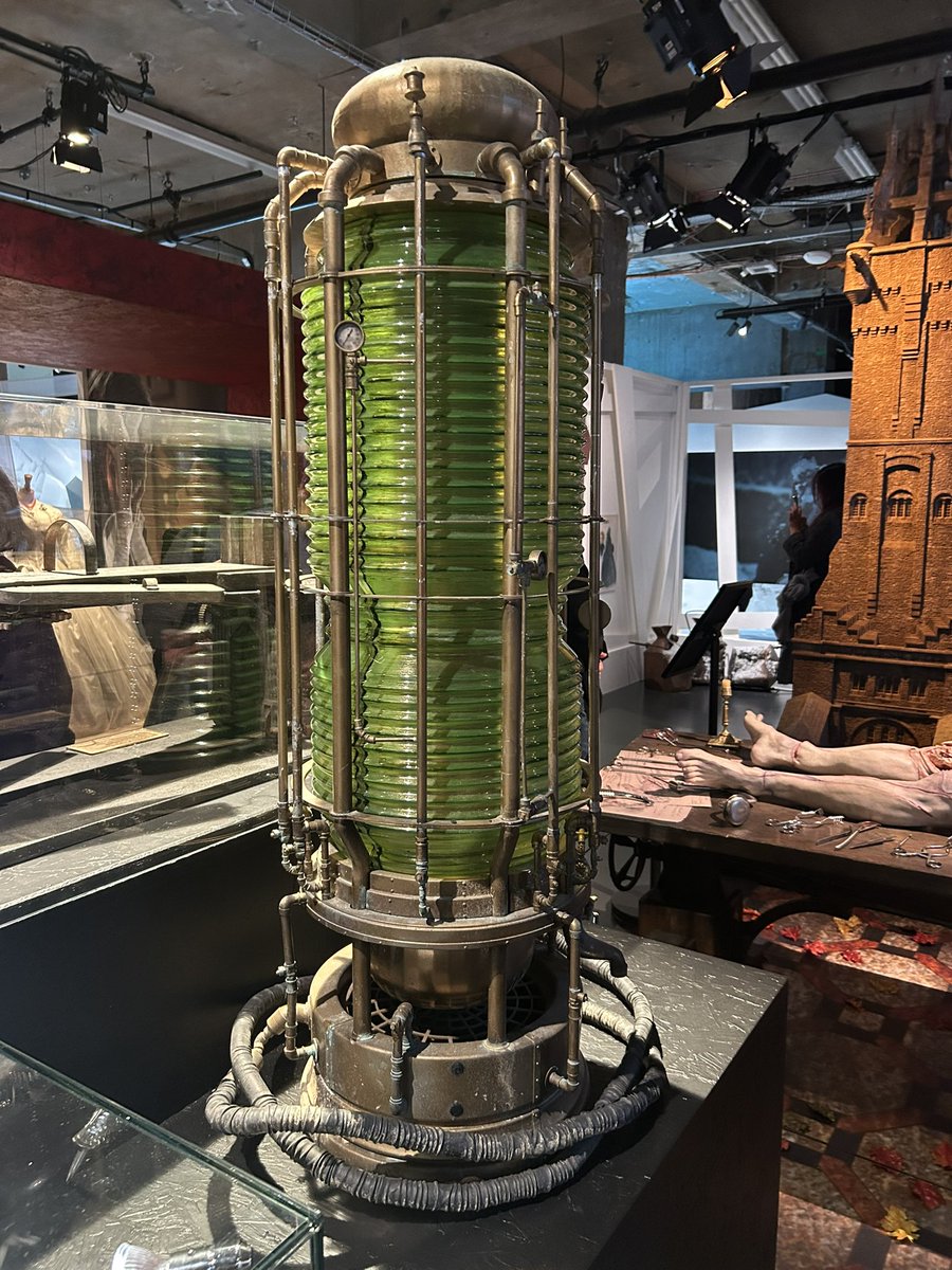 At the Frankenstein exhibit for the puppets and the big ass green energy tubes