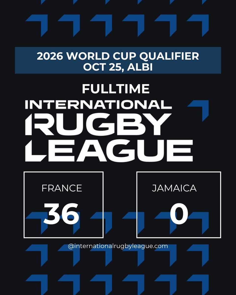 🇫🇷 Congratulation France!
🏆9th team to qualify for RLWC2026
#RLWC26