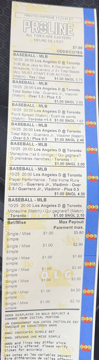hgxengineering's tweet image. Game 2 World Series slip #WANTITALL
