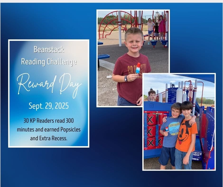 📚 What a day at Kennedy-Powell! 🥳 On Sept. 29, 30 of our awesome readers earned a well-deserved reward for completing our first campus-wide, 300-minute reading challenge in Beanstack! They celebrated with popsicles and extra recess fun!
