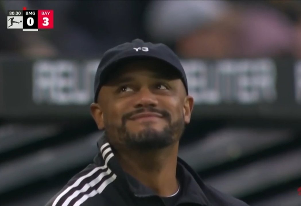 iMiaSanMia's tweet image. Vincent Kompany after Lennart Karl's goal