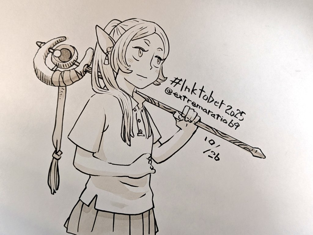 #Inktober2025 
#インクトーバー2025 
26日目
フリーレン 