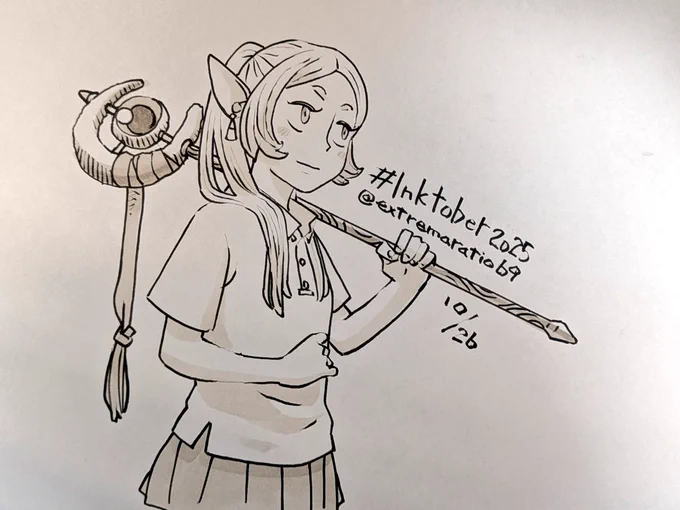 #Inktober2025 
#インクトーバー2025 
26日目
フリーレン 