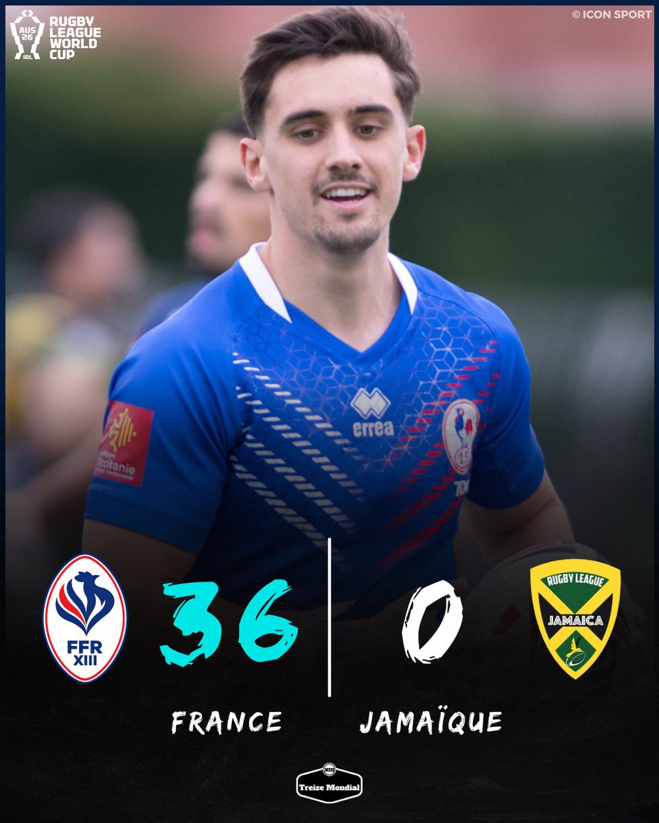 🇫🇷 Le XIII de France valide son ticket pour la Coupe du monde 2026 !

#RugbyXIII #RugbyLeague #Coupedumonde