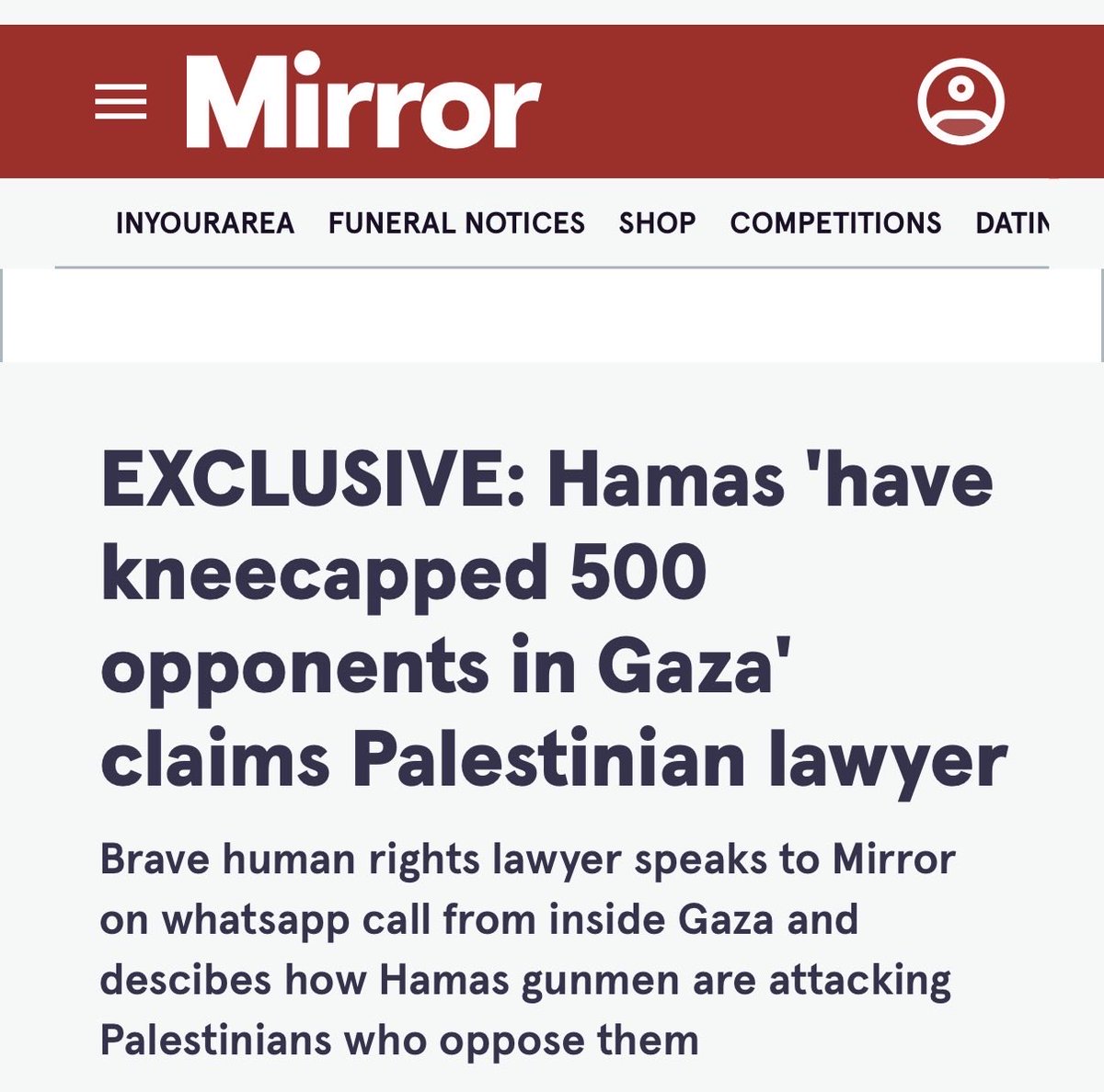 Ahora está pasando esto en Gaza, pero parece que si no se puede culpar a Israel no importa.
Está claro que son antisemitas y apoyan a Hamás.

mirror.co.uk/news/world-new…