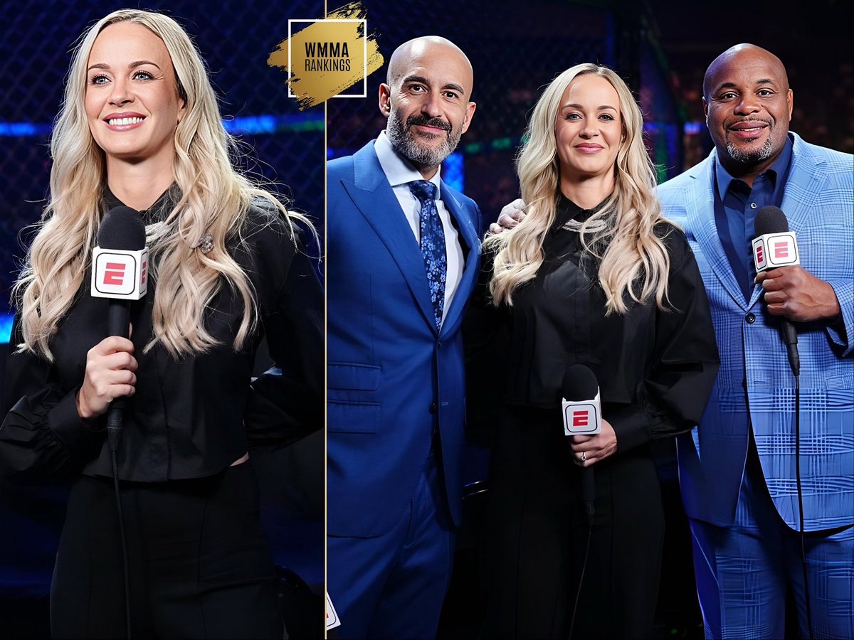 🎙️ Laura Sanko joins Jon Anik and Daniel Cormier on commentary for #UFC321 in Abu Dhabi — her second appearance in the broadcast booth for a numbered UFC PPV.

A true trailblazer, Sanko continues to make history and pave the way for women in MMA commentary. 👏 #WMMA #UFC #MMA