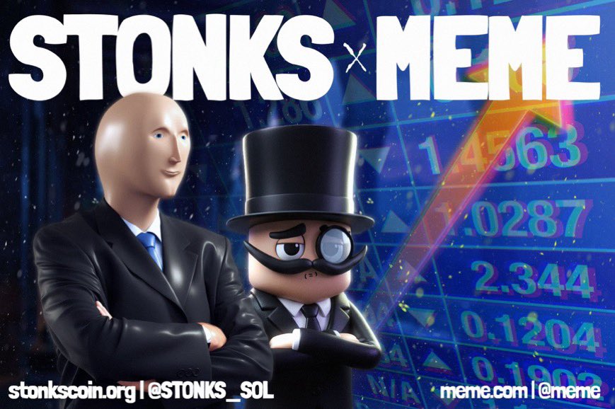 Stonks 📈 (@stonks_sol) on Twitter photo Stonks is a launch partner of the <a href="/meme/">meme.com</a> diamond hand game! 
Enjoy a 2x boost for diamond handing $STNK! 
💎 🙌 Stonks is a launch partner of the <a href="/meme/">meme.com</a> diamond hand game! 
Enjoy a 2x boost for diamond handing $STNK! 
💎 🙌