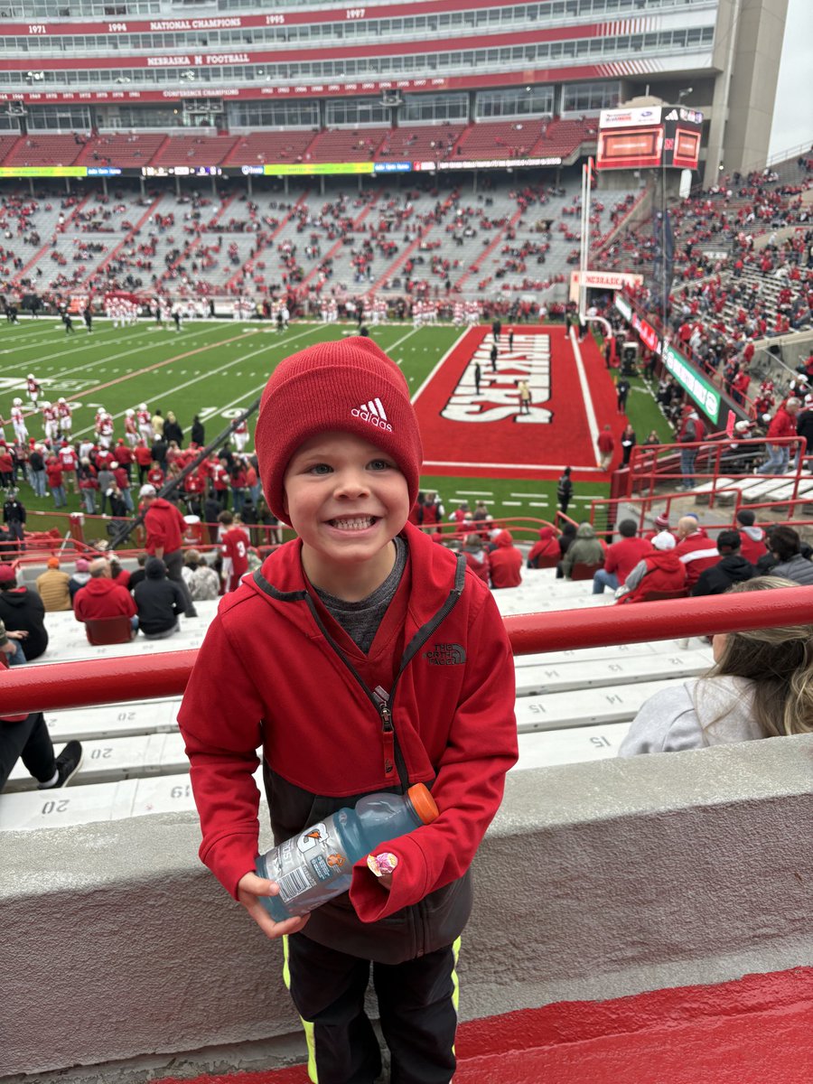 First Husker game…we can be Nebraska fans, just for 1 day!