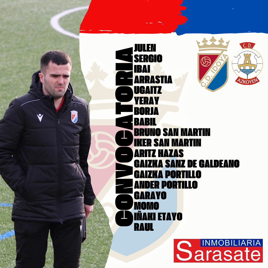 📝 CONVOCATORIA

Miguel Albizu cita a 18 jugadores para el encuentro de mañana en Iturtxipia.

#aupaidoya