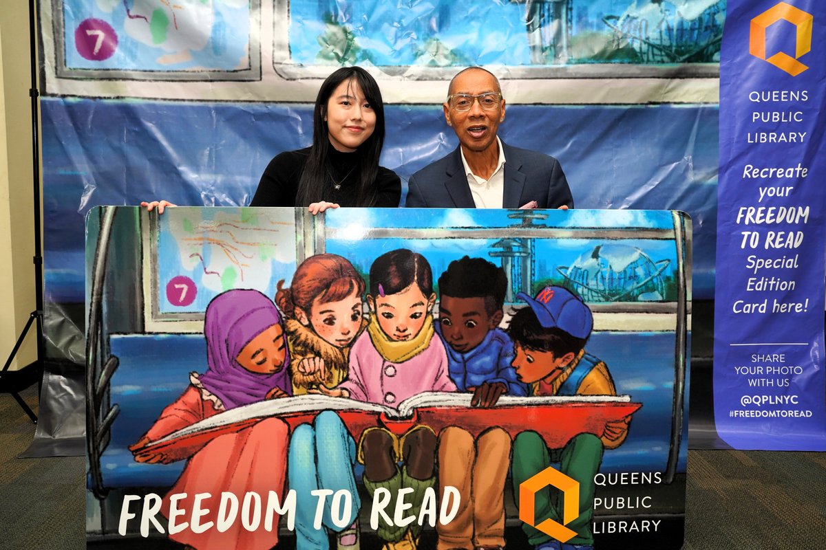 QPLNYC's tweet image. We know you love the unique look of our new #FreedomToRead Special Edition Library Card, and if you find the Freedom to Read Card backdrop at these participating QPL locations, we hope you will have some fun and Recreate the Card! 
queenslibrary.org/spotlight/free…
