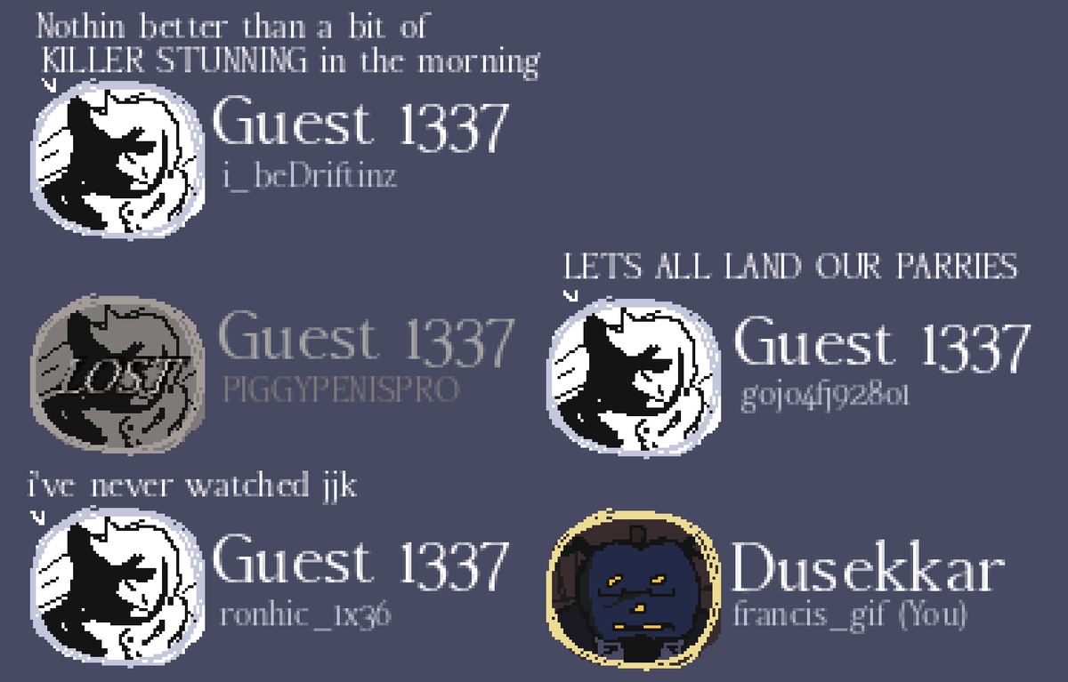 francis_gif's tweet photo. 95% of my forsaken lobbies have been this for the last two weeks https://t.co/8UYlZO5wYd
