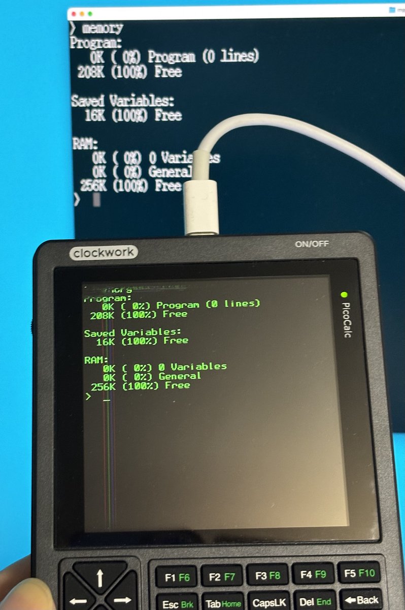 GriffonPocket's tweet image. #PicoCalc
シリアル経由でMacと繋がるようなので、
とりあえずはOKかなー！

あとは液晶の交換さえなんとかなれば！