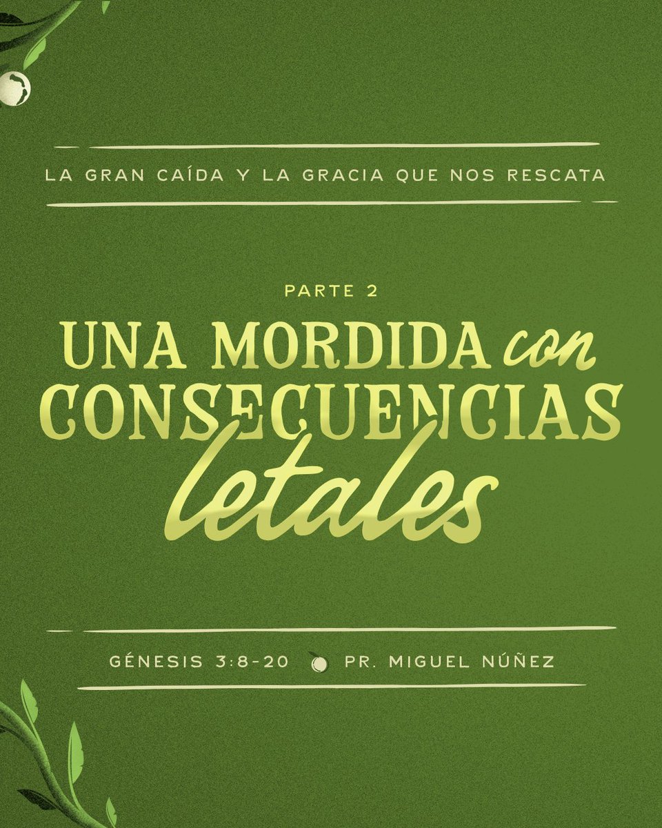 LaIBI's tweet photo. Este domingo en #LaIBI a las 9:00 a.m. y 11:45 a.m., el pastor Miguel Núñez estará predicando el sermón “Una mordida con consecuencias letales” basado en Génesis 3:8-20, de la serie «La gran caída y la gracia que nos rescata».

Conéctate a nuestra transmisión entrando a https://t.co/5mR1i8Ns1h