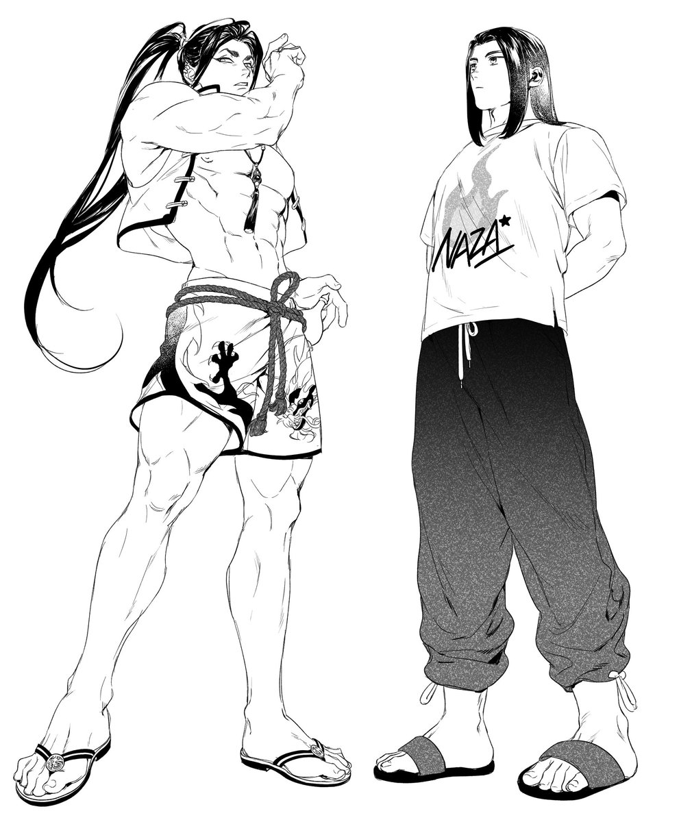 神秘东方拖鞋中分男