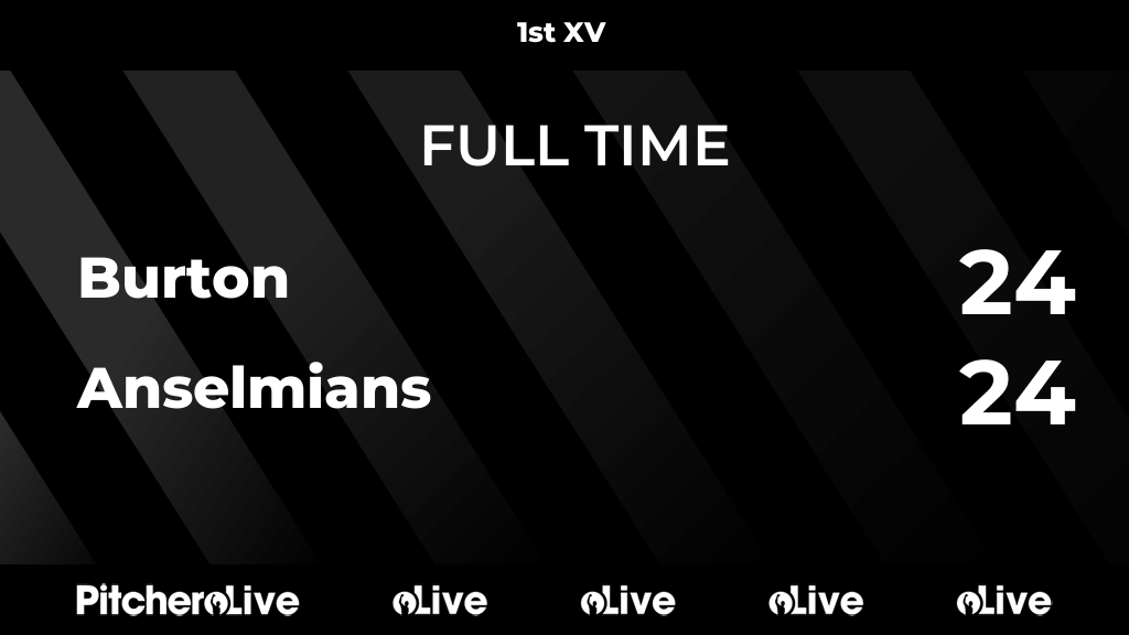 BurtonRFC's tweet photo. FULL TIME: Burton 24 - 24 Anselmians
#BURANS #Pitchero
https://t.co/4jInNQqfP5 https://t.co/R3mv4ox5HX