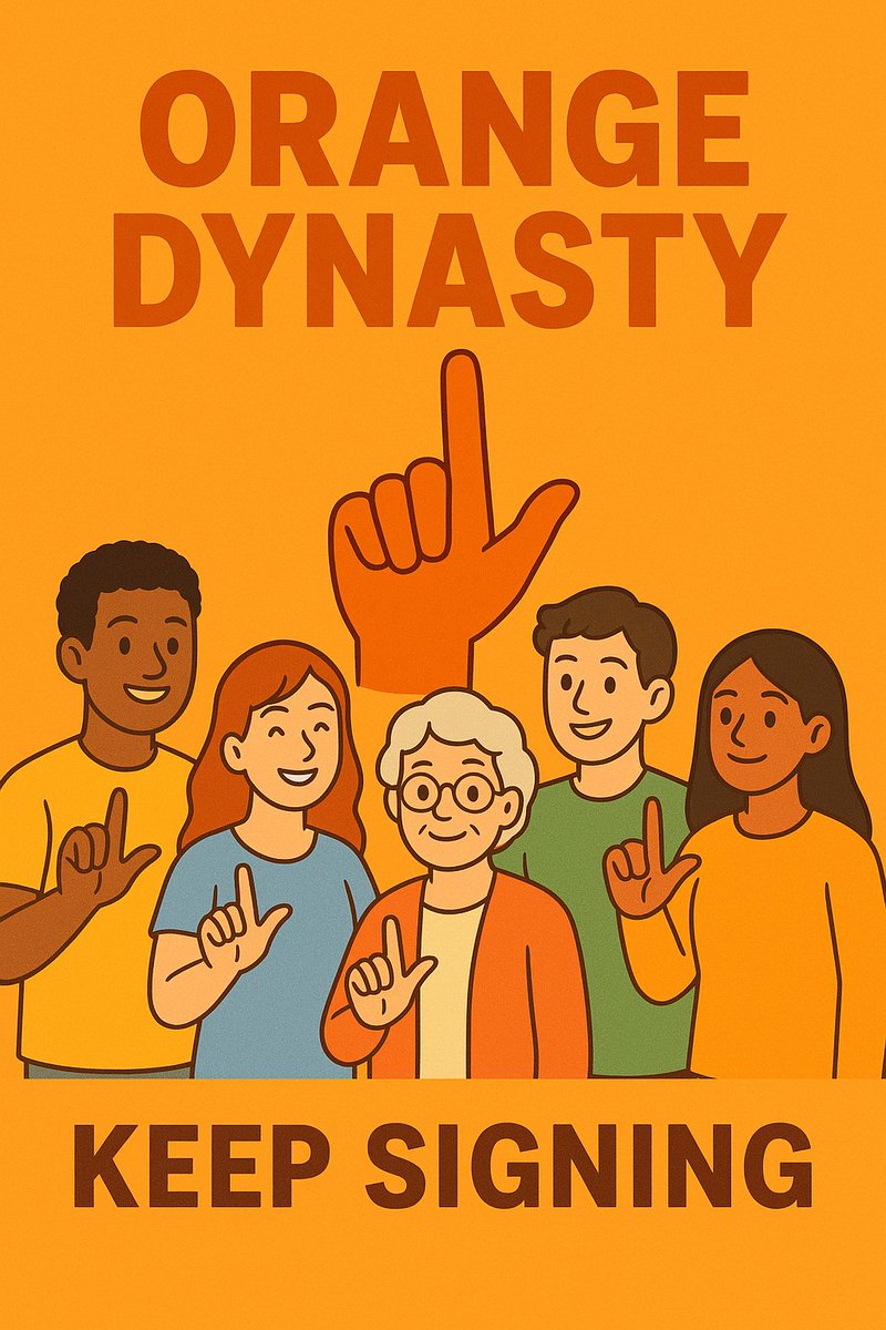 naziaf7077's tweet photo. Together we sign, together we shine! 🌟
Every hand tells a story, every sign builds a bridge.
Let’s keep spreading the light of connection, inclusion, and unity  the Orange Dynasty way. 🍊✨ 
#KeepSigning #OrangeDynasty #SignStrong #UnityInDiversity https://t.co/eIoGAJFws8