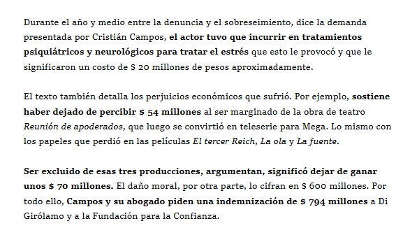 gene_llerena's tweet photo. CRISTIAN CAMPOS demanda a la hija de la Di girolamo y fundación "para la confianza" en $794 millones por daños y perjuicios; la hija de éste por otros $ 100 millones; ¿se les viene la noche, o gozarán impunidad como boric, larraín, y demás corruptos del FA/PC etc? https://t.co/BFZn9fHULT