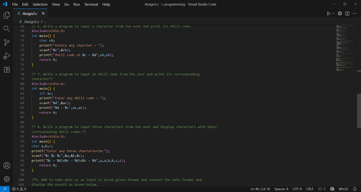 rahulxjaiswal's tweet image. Day 6 of #180DaysOfCode
Learning more C basics 👇
• Control Statements
• if, if-else, Nested if-else, and if-else ladder
• Conditional Operator

Also revised and solved previous assignments — shared below 💻
#CProgramming #LearnInPublic #CodeJourney #RahulJCode