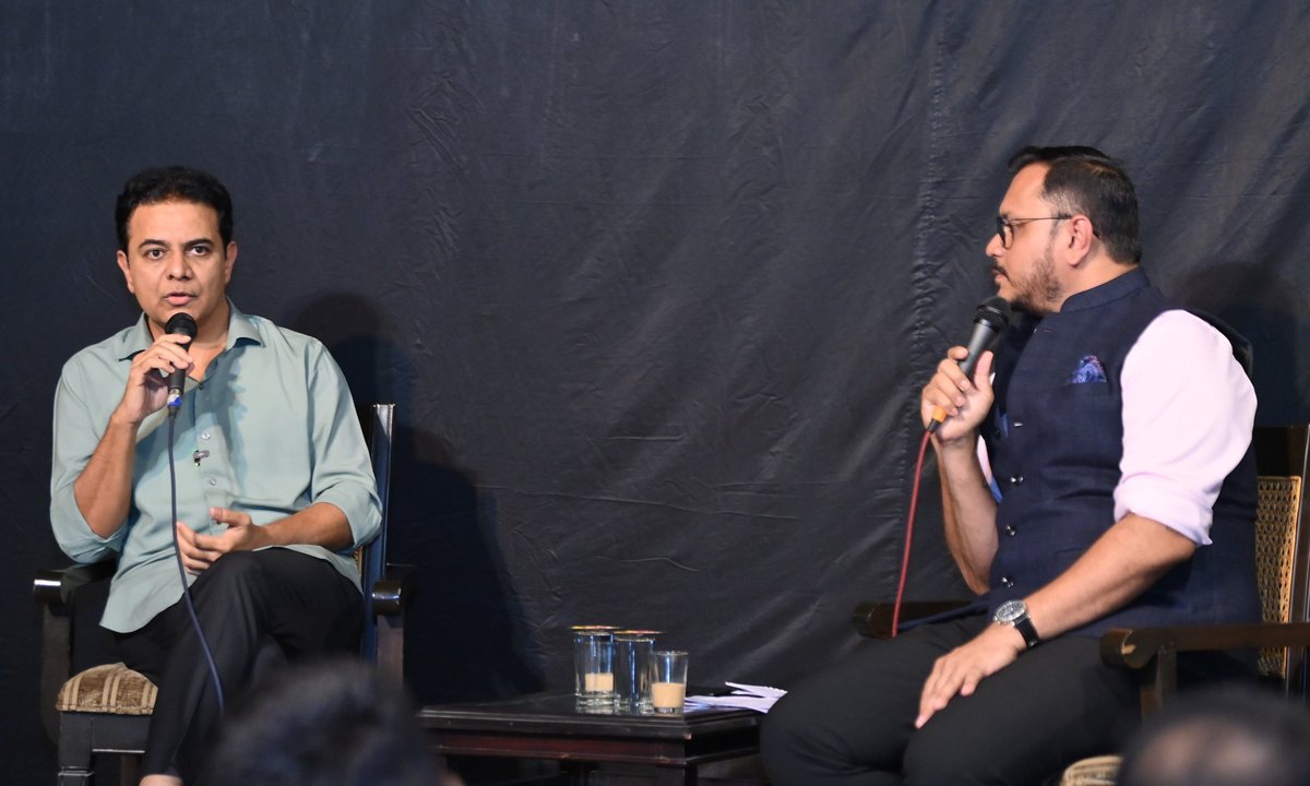 BTR_KTR's tweet image. Insights into Indian Elections at Lamakaan ☕️

BRS Working President @KTRBRS Garu &amp;amp; @AnujGurwara engaged the audience with discussions on politics, governance, and Hyderabad’s vibrant energy.

“Chai &amp;amp; Why of Indian Elections” sparked meaningful dialogue.