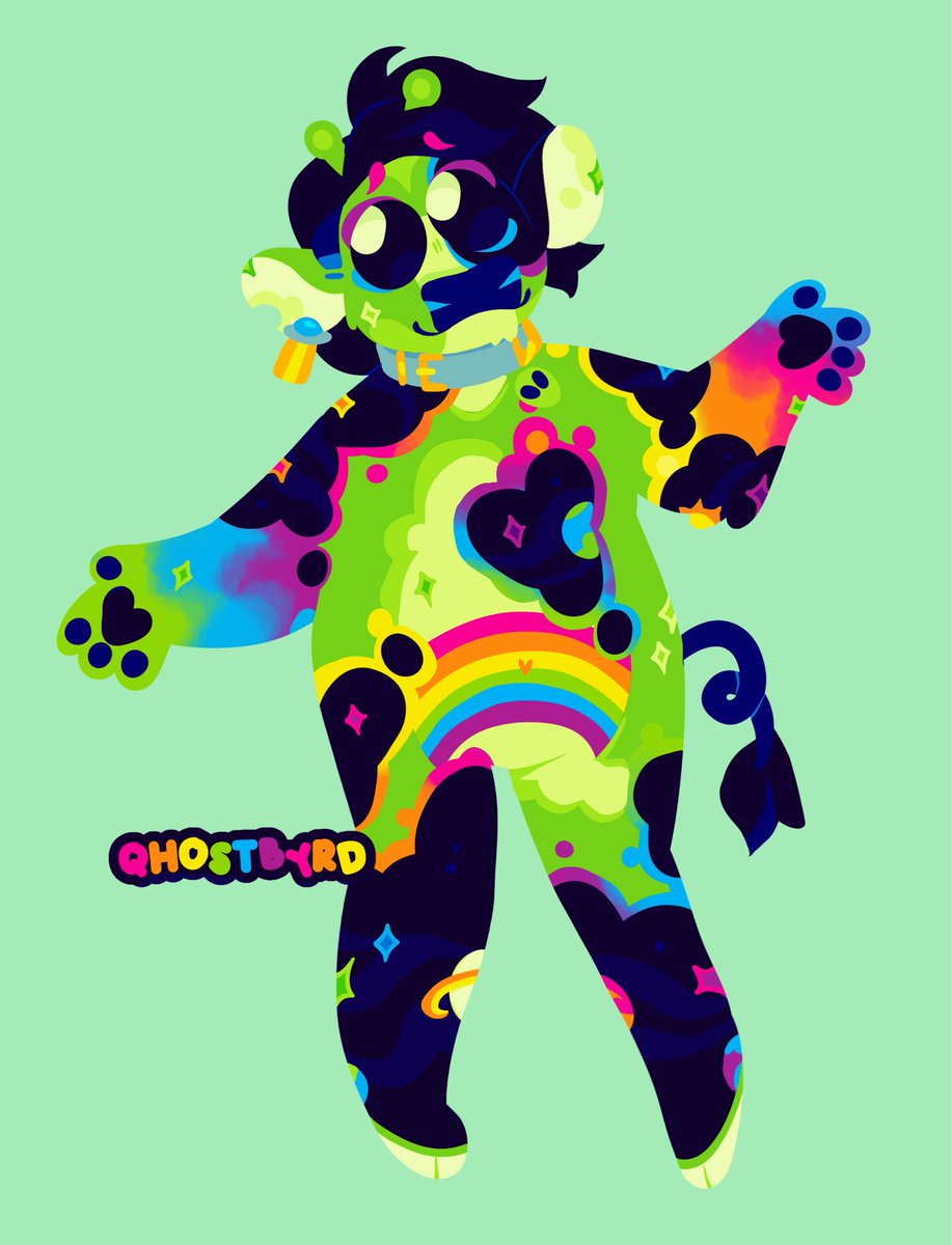 qhostbyrd's tweet image. Alien Cow 👽🌈🛸