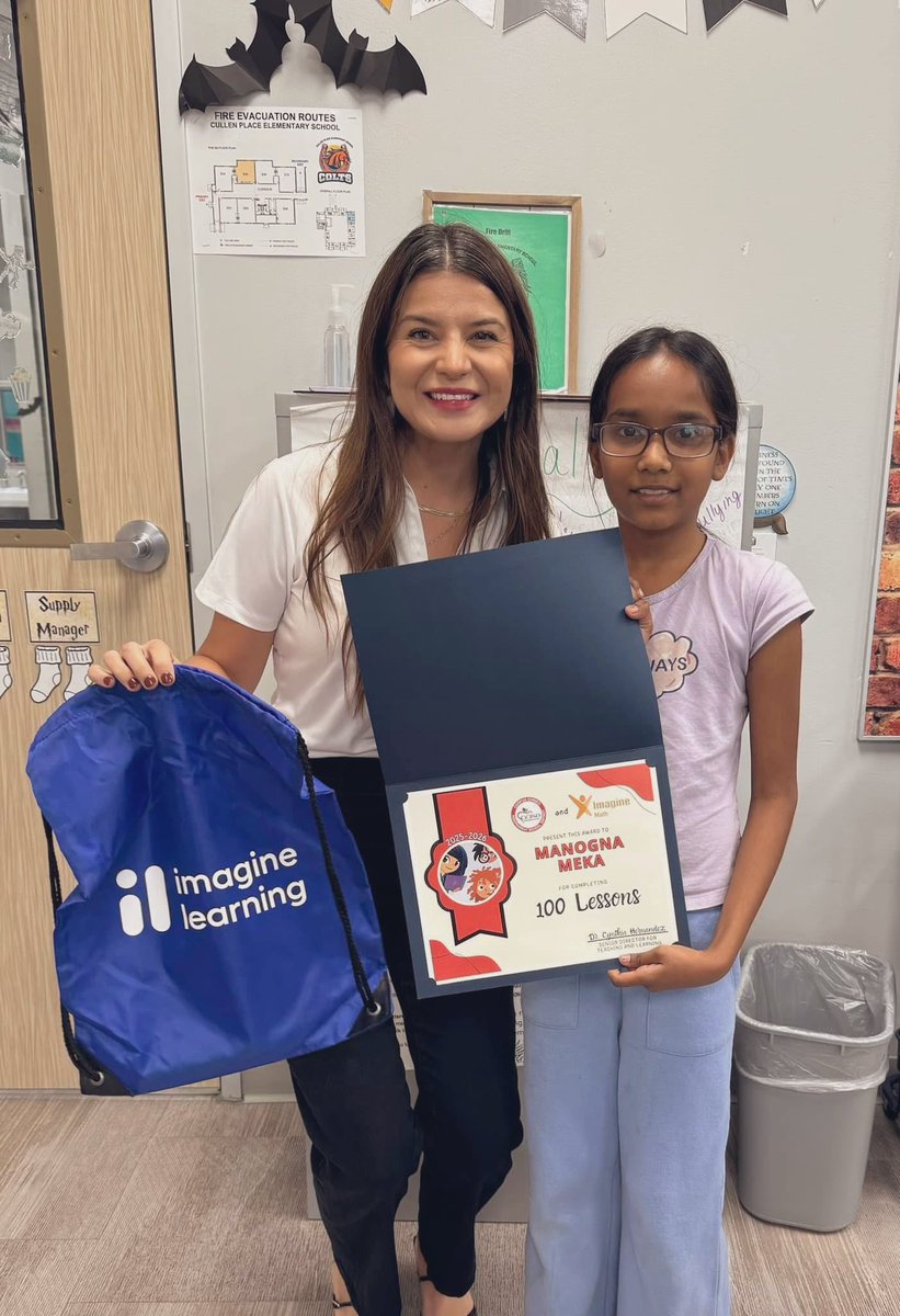 victoriacybarra's tweet image. Round #1 of @ImagineLearning recognitions! Congratulations to students from @CullenPlaceEs and @MetroElem for completing 100 lessons before intersession 🎉⭐️💯 #ccisdproud