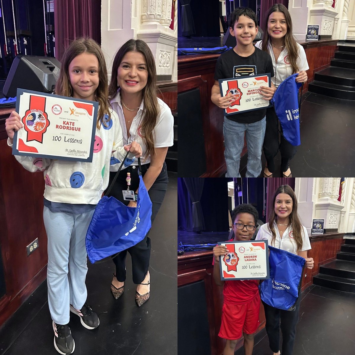 victoriacybarra's tweet image. Round #1 of @ImagineLearning recognitions! Congratulations to students from @CullenPlaceEs and @MetroElem for completing 100 lessons before intersession 🎉⭐️💯 #ccisdproud