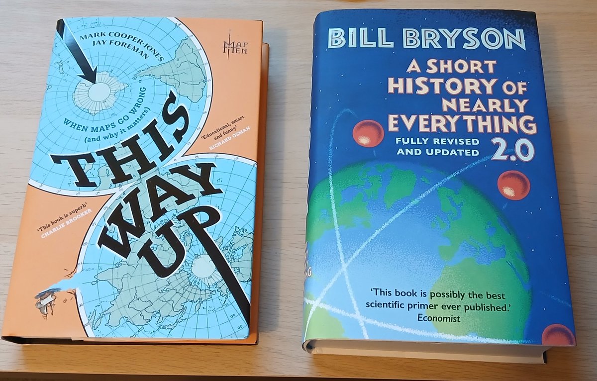 Both books came on the same day!  <a href="/markcooperjones/">Mark Cooper-Jones</a> and <a href="/jayforeman/">Jay Foreman</a> you are now in the company of <a href="/QuotesBryson/">Bill Bryson Quotes</a> !