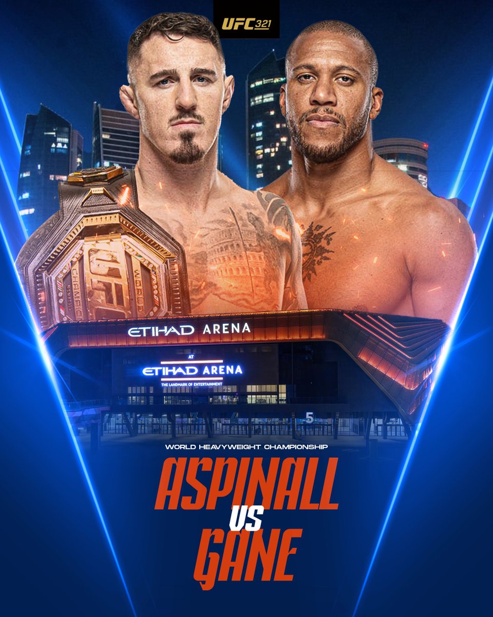 Concept Poster Aspinall vs Gane #UFC321