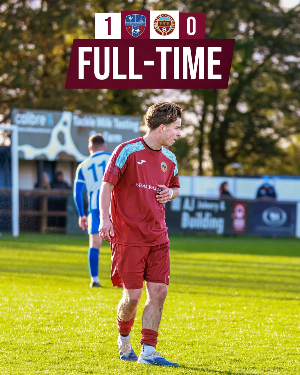 ⏱️90’ | FULL-TIME 

A hard fought battle ends with Sandbach taking all three points.

<a href="/SandbachFC_1st/">Sandbach United - 1st Team ⚽️</a> 1-0 <a href="/CheadleNomads/">Cheadle Heath Nomads</a> 

#WeAreNomads | <a href="/nwcfl/">The NWCFL ⚽️</a> | <a href="/NWCFLScores/">NWCFL Scores</a>