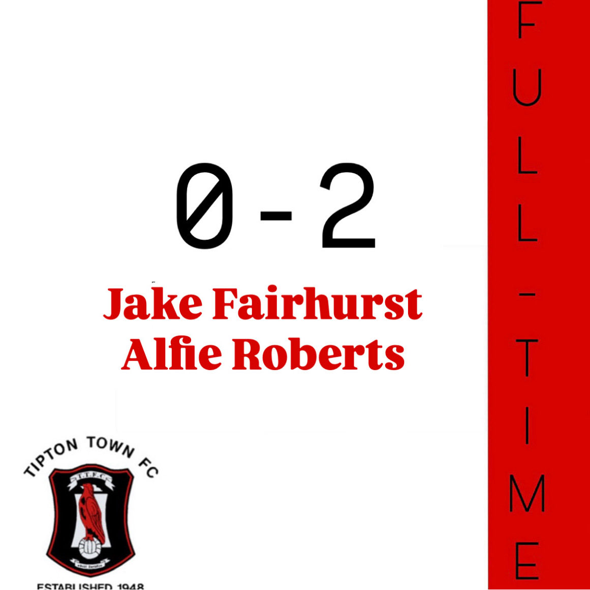 Full-time!

Warstones Wanderers 0-2 Tipton Town