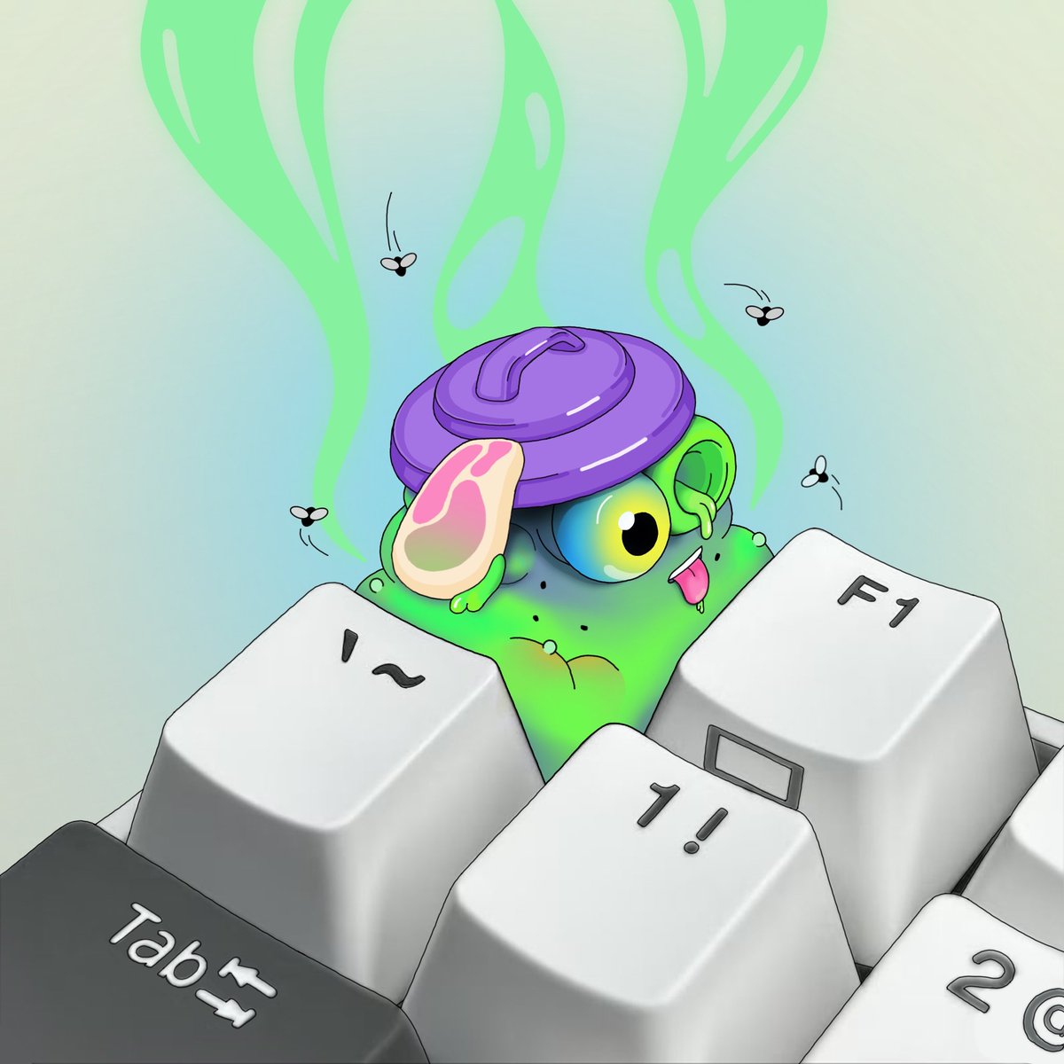 Evolved from the landfill to the keyboard.
Same wisdom - just more slime per pixel.

Now who left the lid open again?

♻️🥩🗑️🫟⌨️

PS: Don’t press F1… you might summon me. 👀